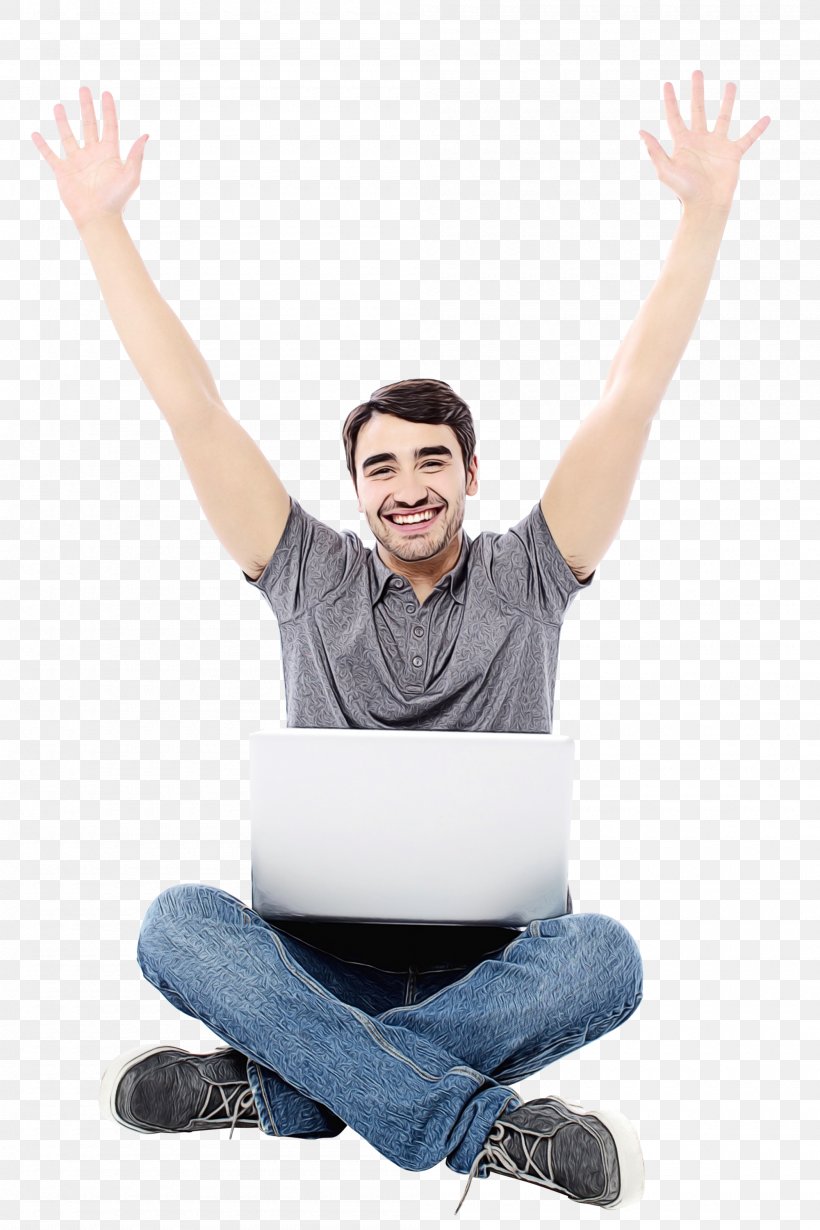 Sitting Facial Expression Arm Gesture Cheering, PNG, 2000x3000px, Watercolor, Arm, Cheering, Facial Expression, Finger Download Free