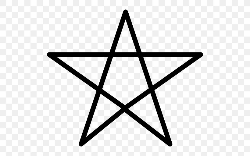 Star Polygons In Art And Culture Five-pointed Star Pentagram, PNG, 512x512px, Star, Area, Black, Black And White, Drawing Download Free