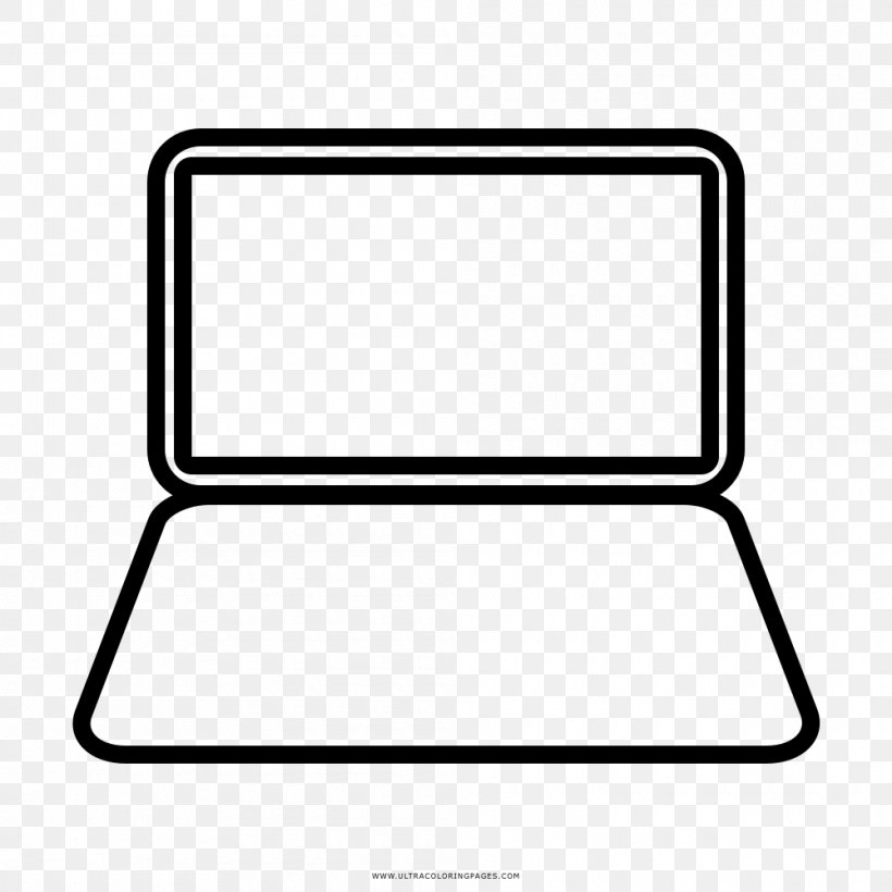 Laptop Mac Book Pro MacBook Drawing, PNG, 1000x1000px, Laptop, Area, Ausmalbild, Black, Black And White Download Free