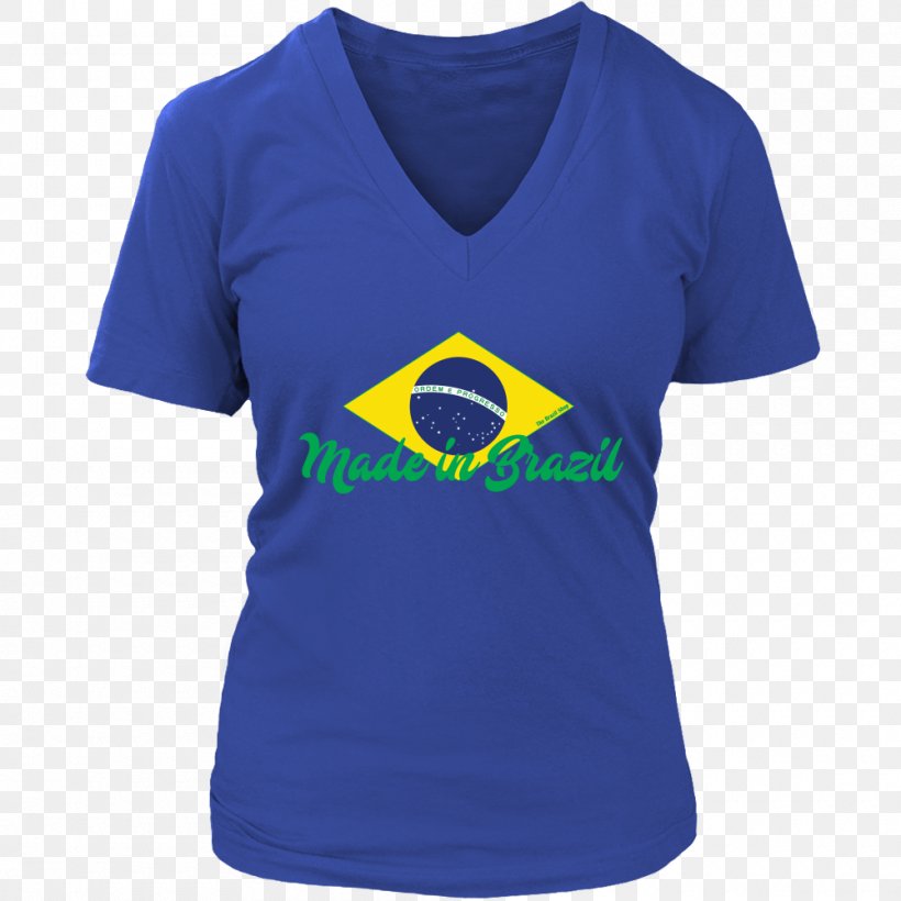 T-shirt Flag Of Brazil Hoodie 2014 FIFA World Cup, PNG, 1000x1000px, 2014 Fifa World Cup, Tshirt, Active Shirt, Blue, Brand Download Free