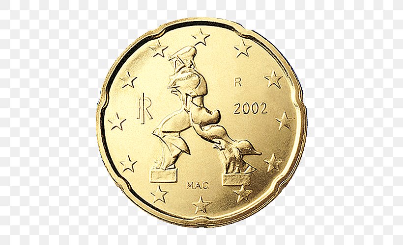 Italy 20 Cent Euro Coin Italian Euro Coins 1 Cent Euro Coin, PNG, 500x500px, 1 Cent Euro Coin, 2 Euro Cent Coin, 2 Euro Coin, 2 Euro Commemorative Coins, 5 Cent Euro Coin Download Free