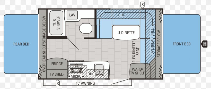 Campervans Floor Plan Jayco, Inc. Caravan Popup Camper, PNG, 1800x758px, Campervans, Area, Bed, Camping, Caravan Download Free