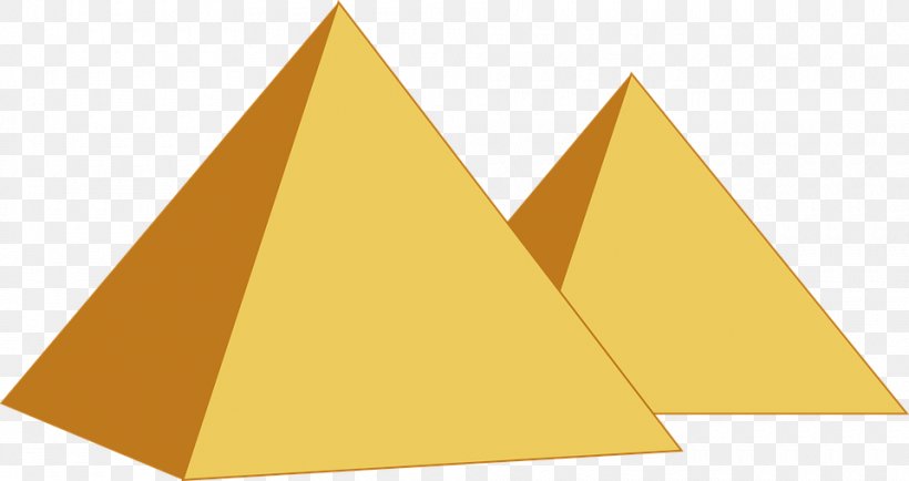 Egyptian Pyramids Pixabay, PNG, 960x509px, Egyptian Pyramids, Pixabay, Pyramid, Triangle, Yellow Download Free