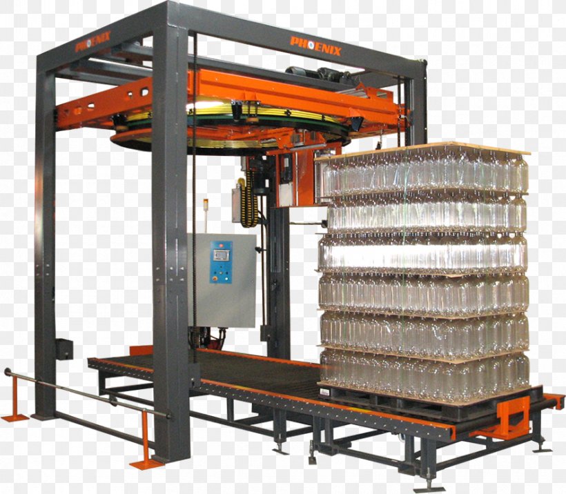 Stretch Wrap Pallet Production Line Machine Product Lining, PNG, 885x773px, Stretch Wrap, Automation, Business, Conveyor Belt, Conveyor System Download Free