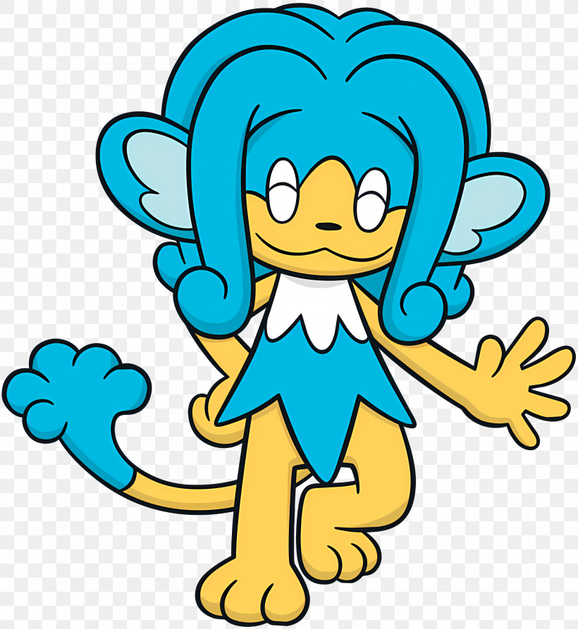 Simipour - Cheerful Blue Monkey PNG