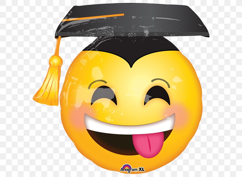 Mylar Balloon Graduation Ceremony Emoji Party, PNG, 600x600px, Balloon, Balloon And Party Service, Birthday, Emoji, Emoticon Download Free