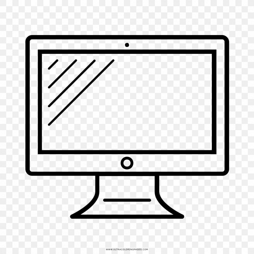 Computer Monitors Clip Art, PNG, 1000x1000px, Computer Monitors, Area, Black And White, Brand, Communication Download Free