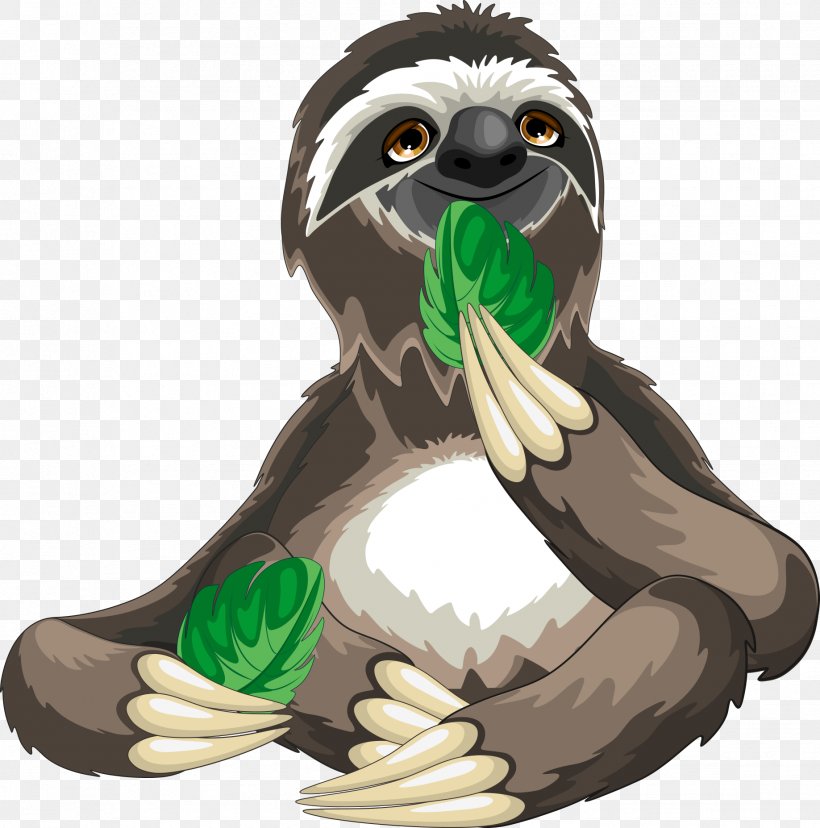 Sloth Cartoon Royalty-free, PNG, 1837x1855px, Sloth, Beak, Bear, Bird, Bird Of Prey Download Free