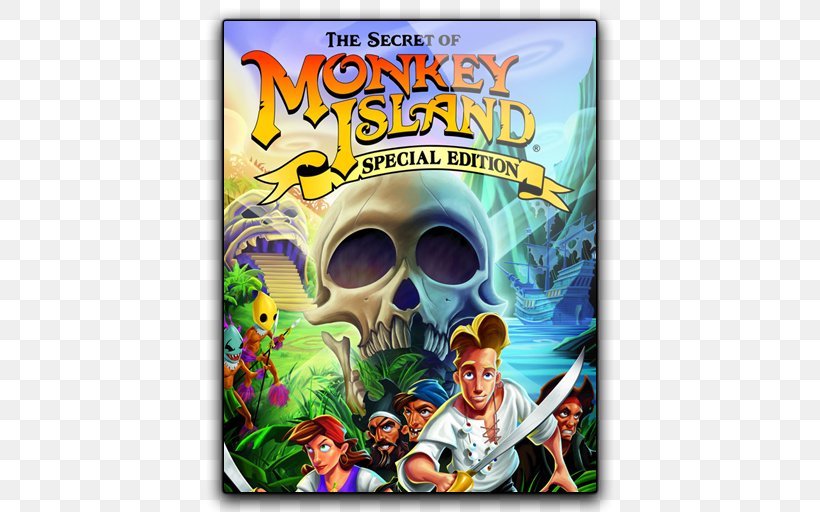 The Secret Of Monkey Island: Special Edition Monkey Island 2: LeChuck's Revenge Xbox 360 Sega CD, PNG, 512x512px, Secret Of Monkey Island, Achievement, Adventure Game, Advertising, Lechuck Download Free