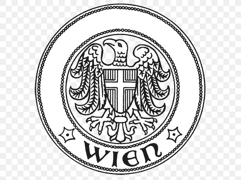 Vienna Capital City Coat Of Arms Seal Image, PNG, 601x612px, Vienna, Area, Art, Austria, Black And White Download Free