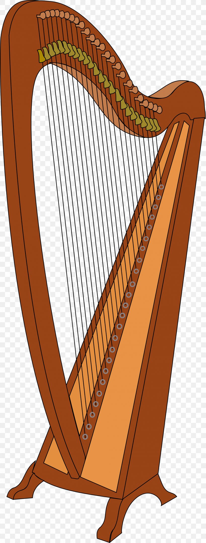 Harp Musical Instrument Clip Art, PNG, 2000x5261px, Watercolor, Cartoon, Flower, Frame, Heart Download Free