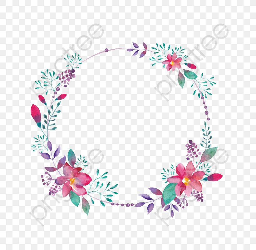 Watercolor Wreath Flower, PNG, 800x800px, Floral Design, Email, Flower, Heart, Interior Design Download Free