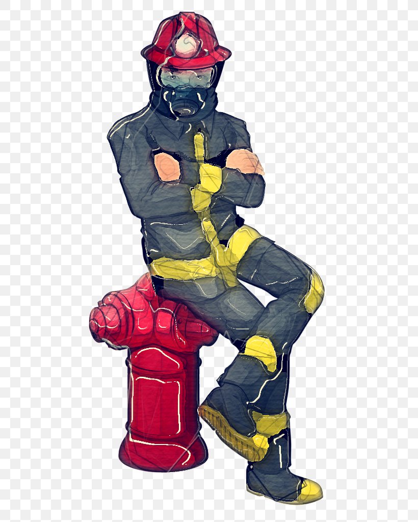 Firefighter, PNG, 525x1024px, Yellow, Cartoon, Fictional Character, Firefighter, Gesture Download Free