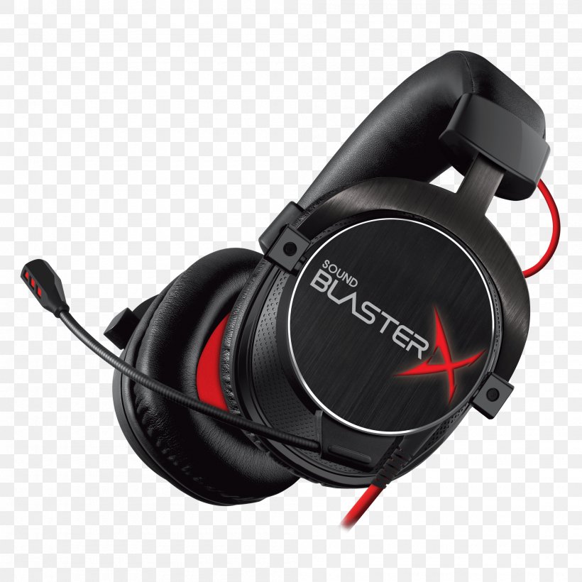 Creative Technology Creative Sound BlasterX H7 Headphones Headset Creative Labs, PNG, 2000x2000px, 71 Surround Sound, Headphones, Amplifier, Audio, Audio Equipment Download Free