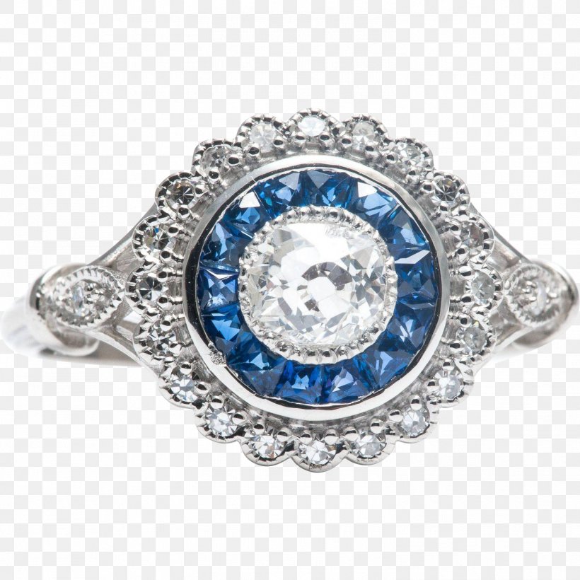 Sapphire Engagement Ring Diamond Platinum, PNG, 1498x1498px, Sapphire, Art, Art Deco, Bling Bling, Blingbling Download Free