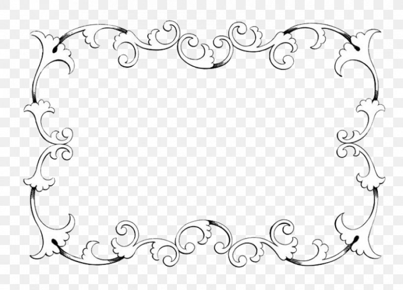 Borders And Frames Picture Frames Clip Art Decorative Arts Image, PNG, 850x614px, Borders And Frames, Area, Art, Black And White, Body Jewelry Download Free
