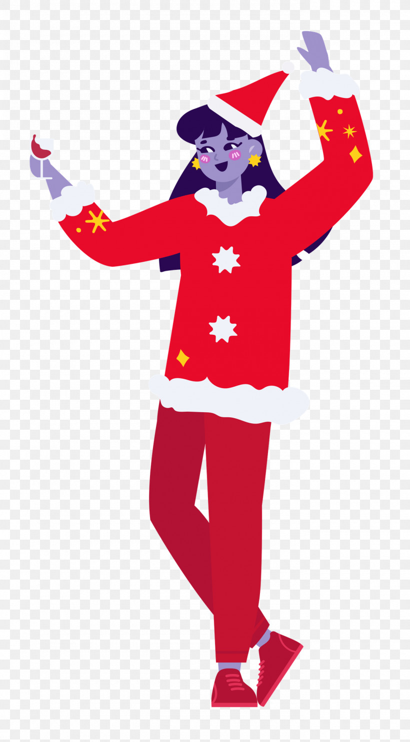 Celebrating Christmas Party, PNG, 1380x2500px, Celebrating, Christmas, Costume, Party, Red Download Free