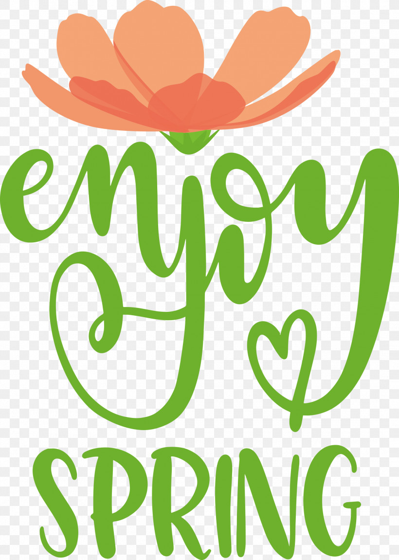 Enjoy Spring Spring, PNG, 2135x2999px, Spring, Flower, Green, Happiness, Leaf Download Free