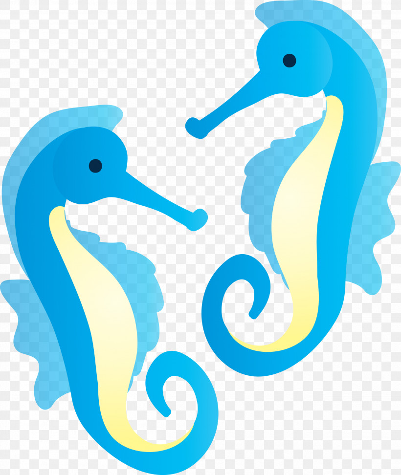 Seahorse Blue Aqua Beak Bird, PNG, 2529x3000px, Seahorse, Aqua, Beak, Bird, Blue Download Free