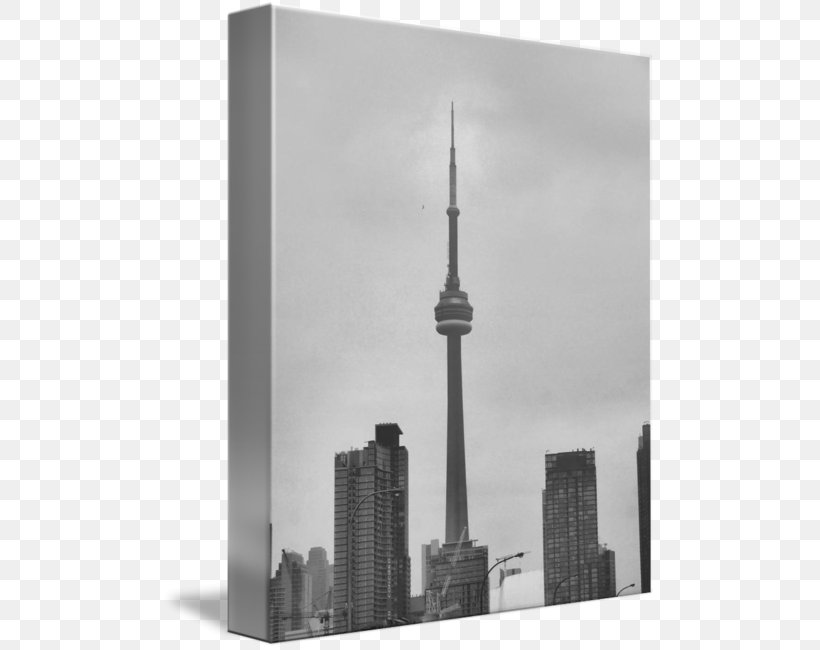CN Tower Skyline Spire Skyscraper, PNG, 494x650px, Cn Tower, Black, Black And White, Building, City Download Free