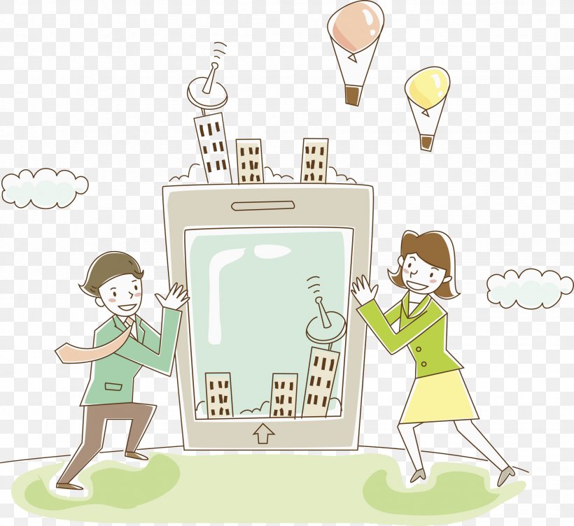 Download Illustration, PNG, 1951x1791px, Men And Women, Architecture, Area, Balloon, Cartoon Download Free