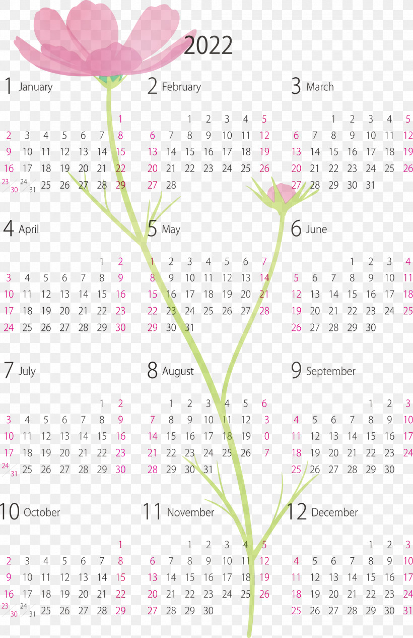 New Year, PNG, 1944x3000px, Watercolor, Calendar System, Father, Flower, Lilac Download Free