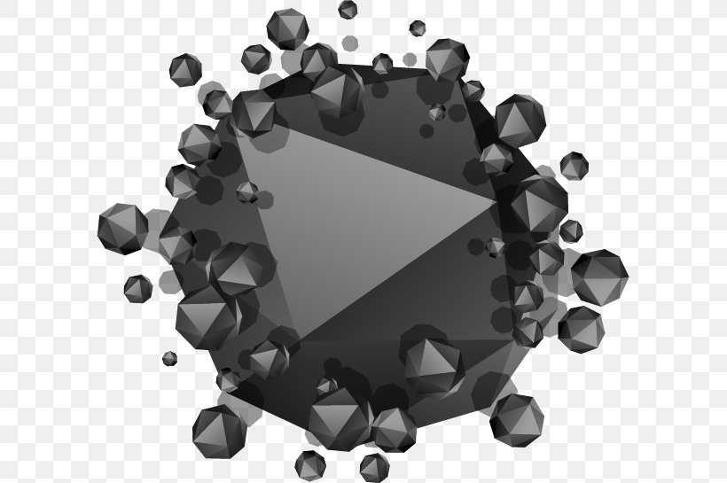 Polyhedron Surrounded By Black Texture Background Vector Material, PNG, 601x545px, Geometry, Abstract Art, Abstraction, Atom, Atomic Nucleus Download Free