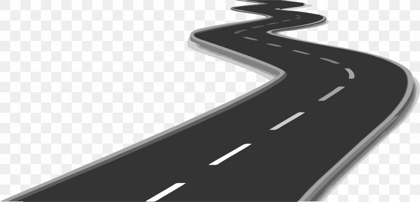Road Curve Highway, PNG, 2803x1347px, Road, Asphalt, Asphalt Concrete, Black And White, Collector Road Download Free