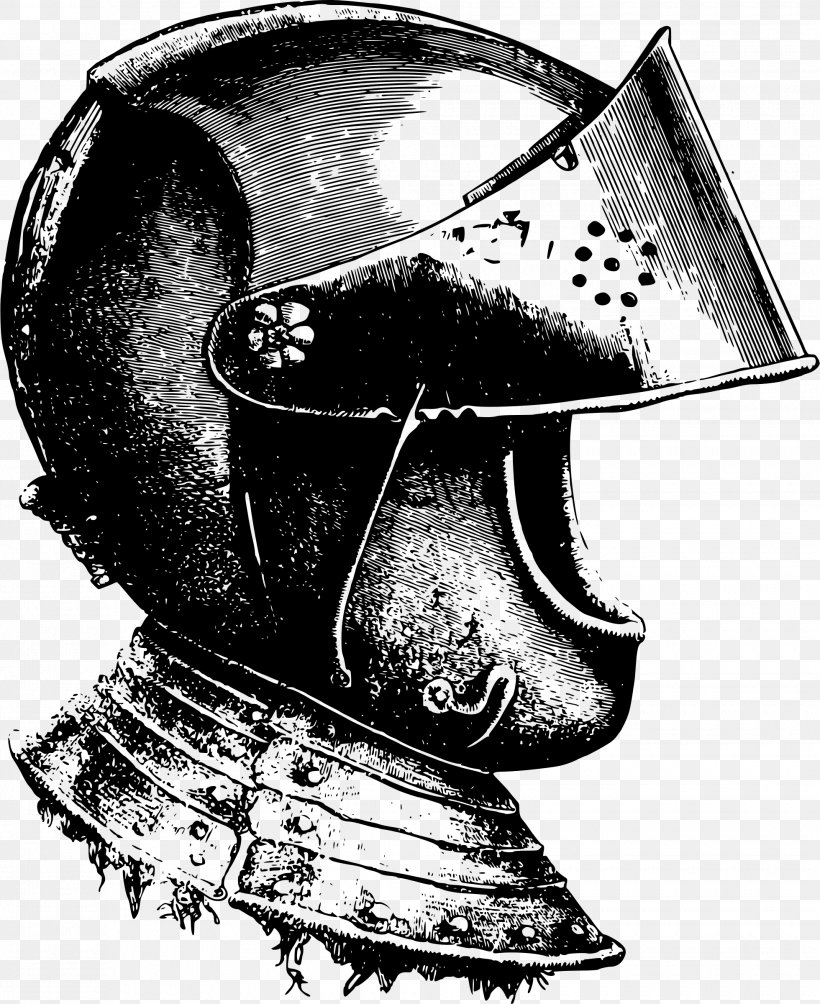 Helmet Knight Clip Art, PNG, 1960x2400px, Helmet, American Football Helmets, Armour, Black And White, Close Helmet Download Free