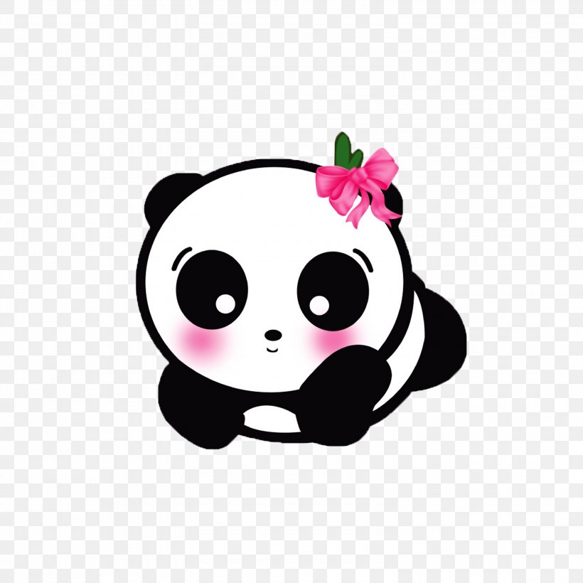 Panda, PNG, 3000x3000px, Pink, Bear, Cartoon, Cheek, Magenta Download Free