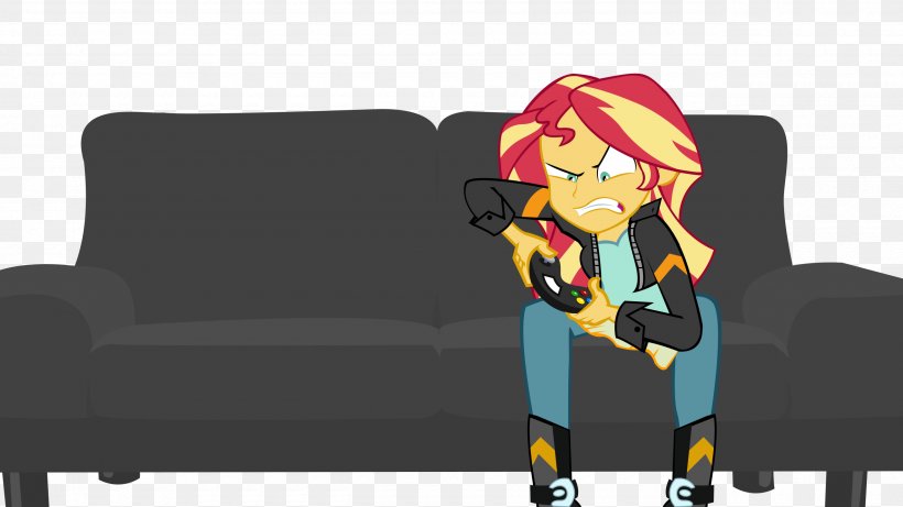 Sunset Shimmer Cartoon Video Game My Little Pony: Equestria Girls, PNG, 2560x1440px, Sunset Shimmer, Art, Cartoon, Couch, Equestria Download Free
