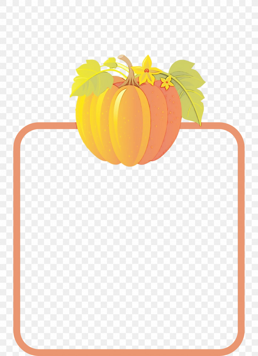 Calabaza Winter Squash Squash Yellow Flower, PNG, 2171x3000px, Thanksgiving Frame, Calabaza, Flower, Fruit, Paint Download Free