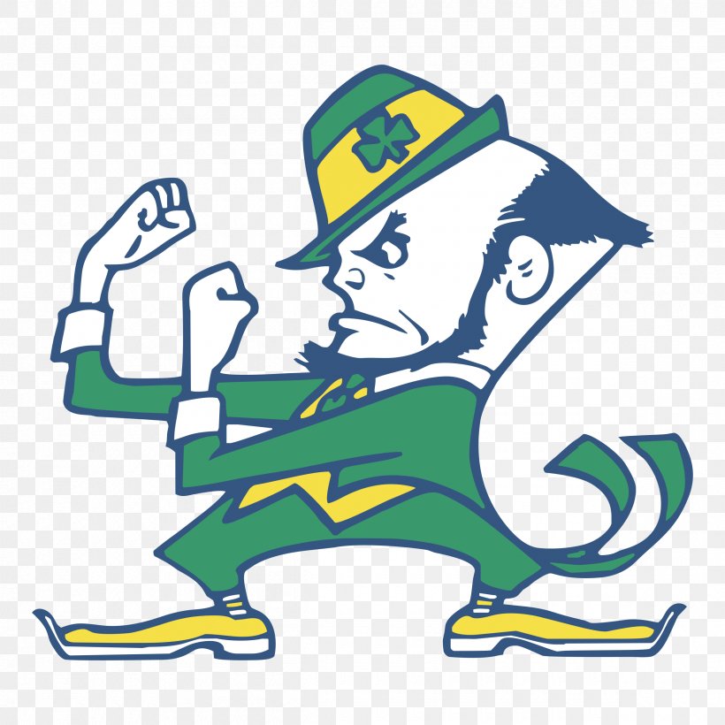 Notre Dame Fighting Irish Football Notre Dame Stadium Leprechaun Mascot Sun Bowl, PNG, 2400x2400px, Notre Dame Fighting Irish Football, Area, Art, Artwork, Atlantic Coast Conference Download Free