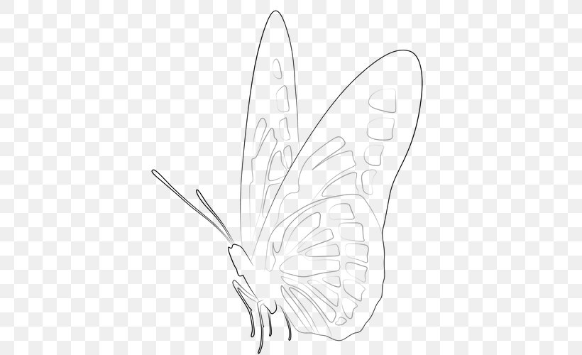Brush-footed Butterflies Moth Sketch Butterfly Design, PNG, 500x500px, Brushfooted Butterflies, Artwork, Black And White, Brush Footed Butterfly, Butterfly Download Free