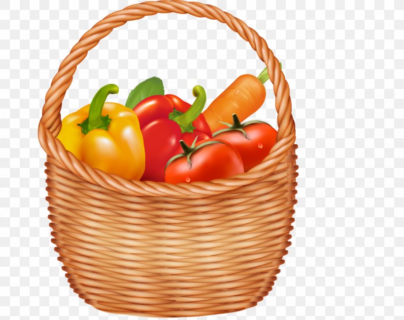 Basket Fruit Vegetable Clip Art, PNG, 1136x899px, Basket, Bell Peppers And Chili Peppers, Diet Food, Easter Basket, Flowerpot Download Free