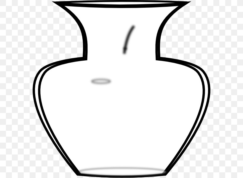Vase Clip Art, PNG, 600x599px, Vase, Artwork, Black, Black And White, Cartoon Download Free