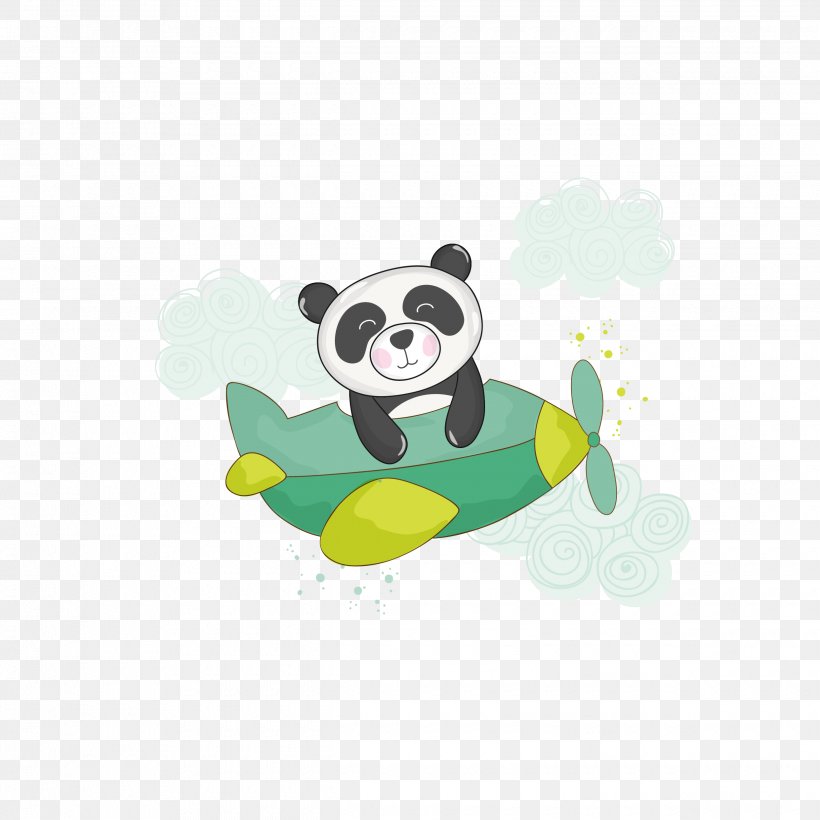 Giant Panda Euclidean Vector, PNG, 2480x2480px, Watercolor, Cartoon, Flower, Frame, Heart Download Free