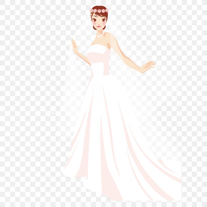 Wedding Dress Bride Gown Formal Wear Pattern, PNG, 1000x1001px, Watercolor, Cartoon, Flower, Frame, Heart Download Free