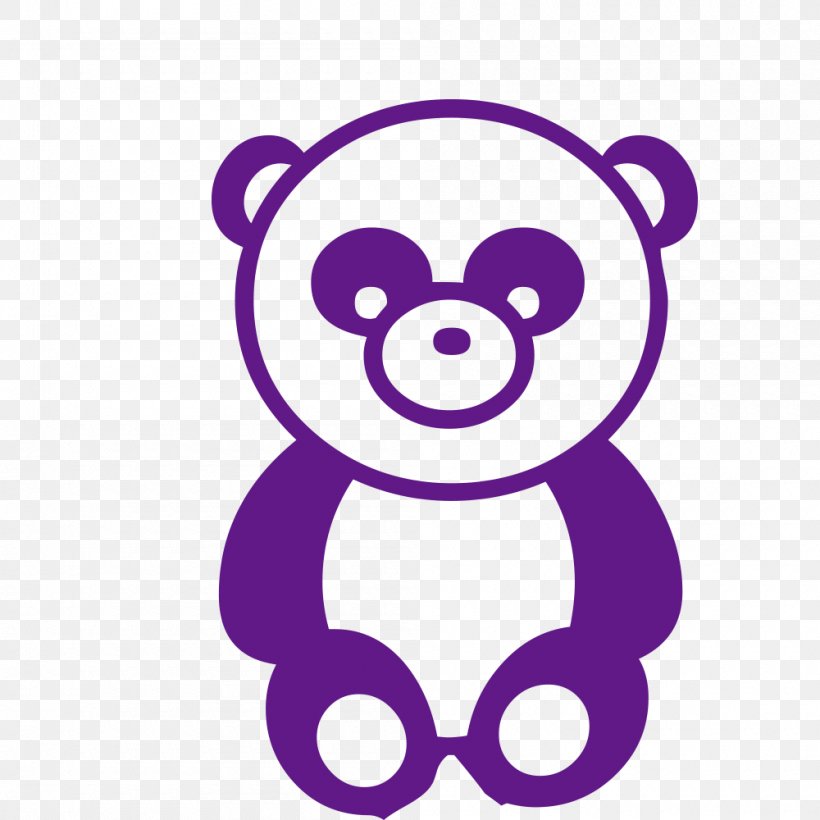 Giant Panda T-shirt Red Panda Decal Sticker, PNG, 1000x1000px, Giant Panda, Area, Bear, Cartoon, Cuteness Download Free