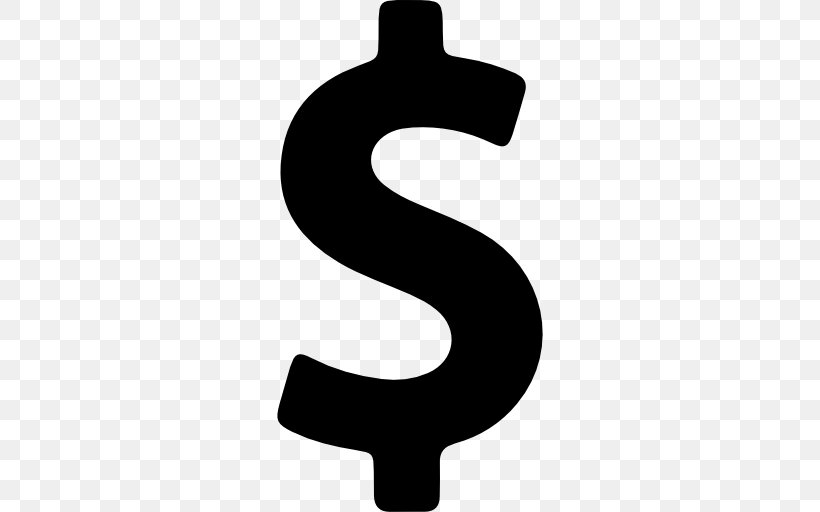 Dollar Sign Currency Symbol United States Dollar, PNG, 512x512px, Dollar Sign, Bank, Black And White, Commerce, Currency Download Free