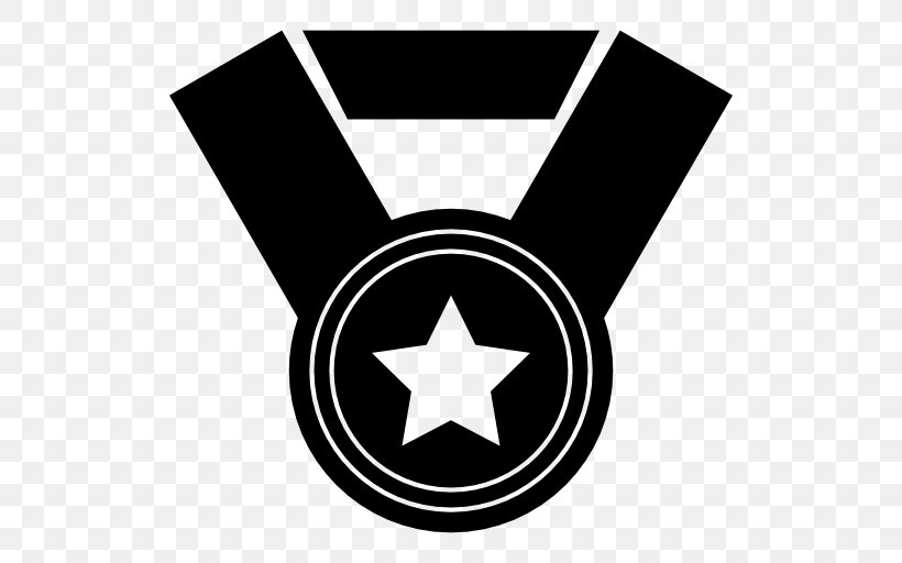 Gold Medal Symbol Award, PNG, 512x512px, Medal, Award, Black, Black And White, Brand Download Free