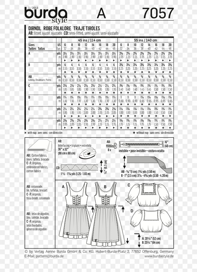 Burda Style Dress Paper Sewing Pattern, PNG, 896x1240px, Burda Style, Area, Artwork, Black And White, Blouse Download Free
