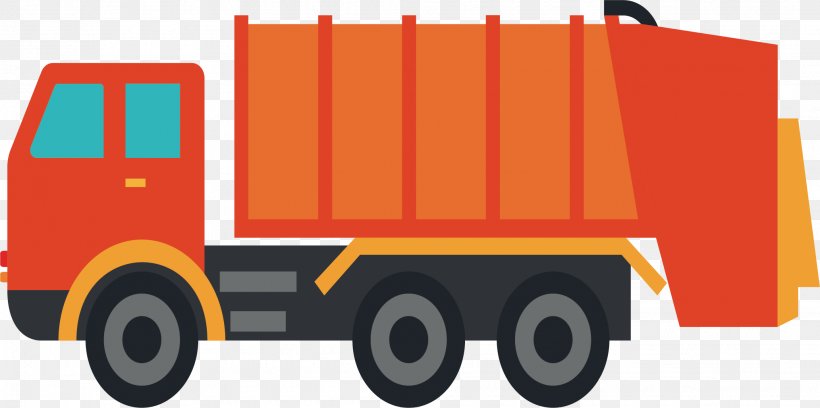 Cargo Garbage Truck Waste, PNG, 2065x1028px, Car, Brand, Cargo, Commercial Vehicle, Concrete Mixer Download Free