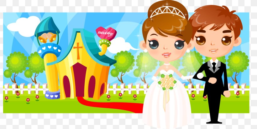 Wedding Invitation Background, PNG, 800x413px, Marriage, Boyfriend, Bridegroom, Cartoon, Child Download Free
