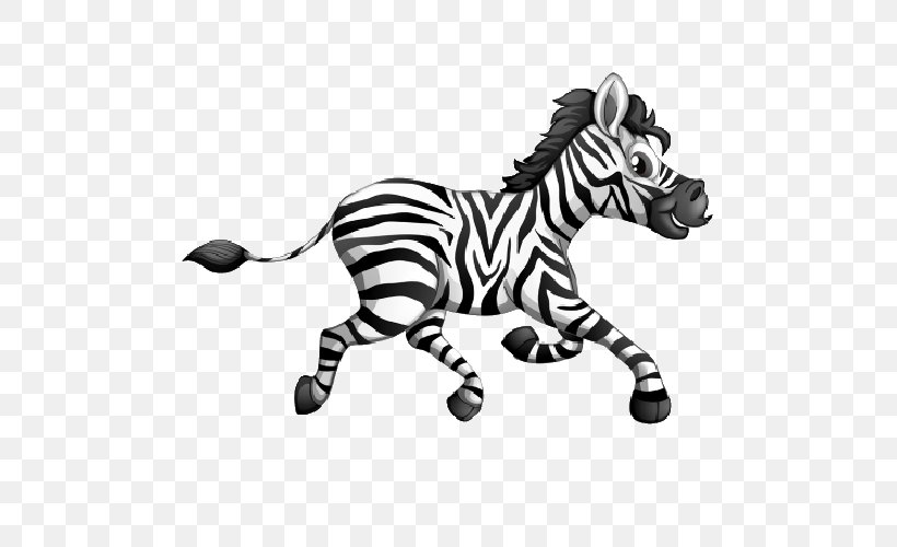 Horse Zebra Clip Art, PNG, 500x500px, Horse, Animal Figure, Big Cats, Black And White, Carnivoran Download Free