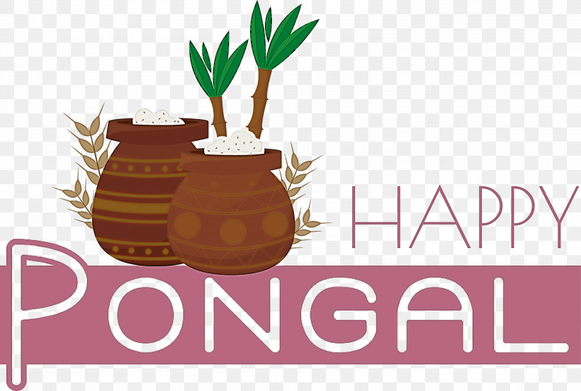 Pongal Happy Pongal, PNG, 3000x2021px, Pongal, Drawing, Happy Pongal, Line, Logo Download Free