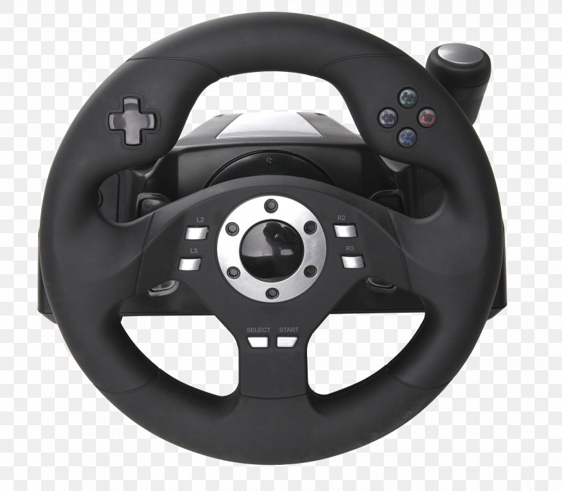 PlayStation 2 Joystick Motor Vehicle Steering Wheels Game Controllers GoldMaster RC-448, PNG, 3930x3432px, Playstation 2, Auto Part, Automotive Wheel System, Game, Game Controller Download Free