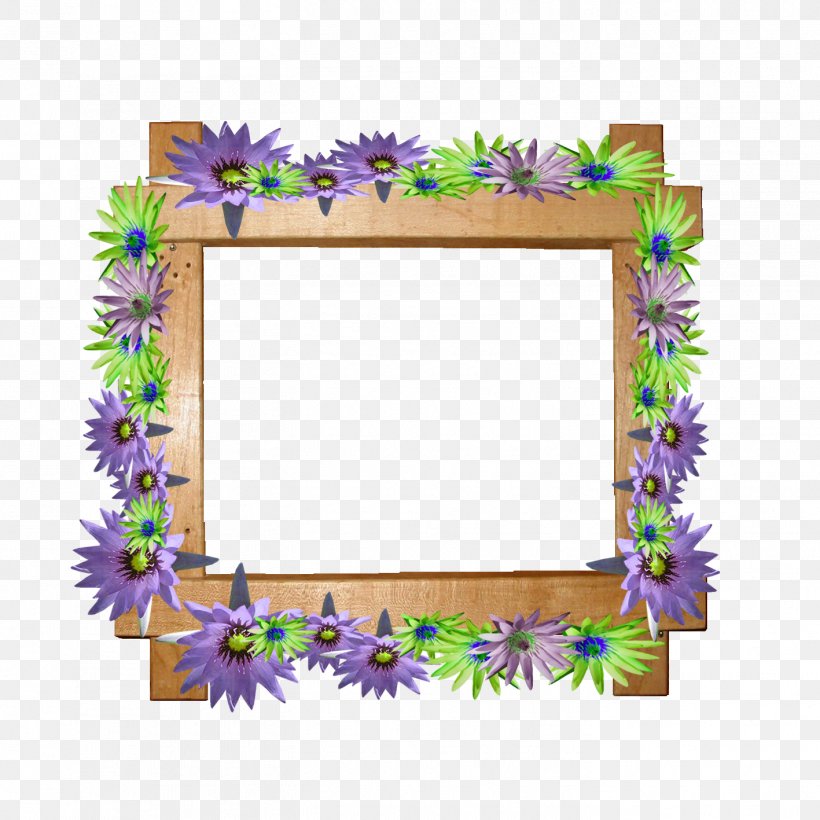 Floral Design Picture Frames Rectangle, PNG, 1417x1417px, Floral Design, Flower, Picture Frame, Picture Frames, Purple Download Free