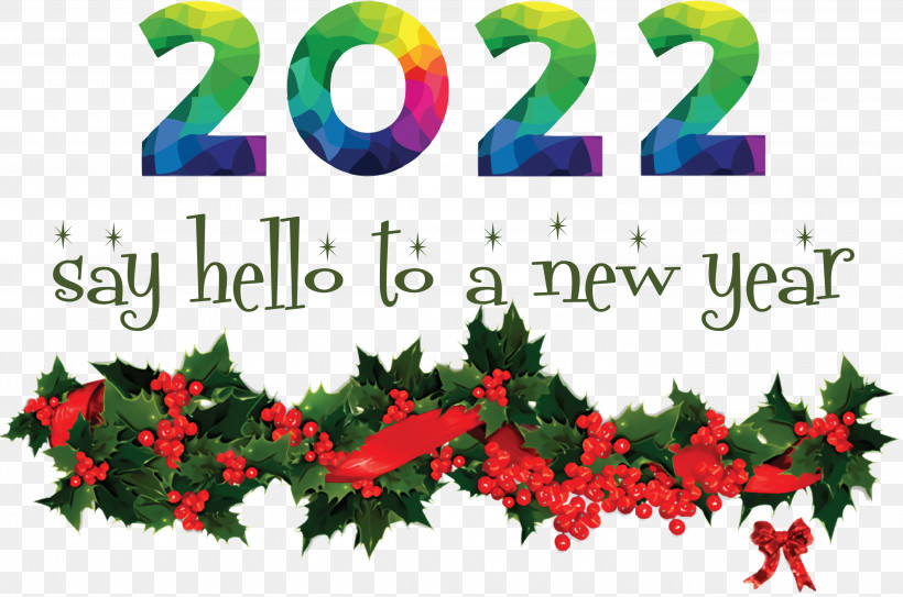 2022 Happy New Year 2022 New Year 2022, PNG, 3000x1988px, Garland, Christmas Day, Christmas Wreath, Drawing, Wreath Download Free