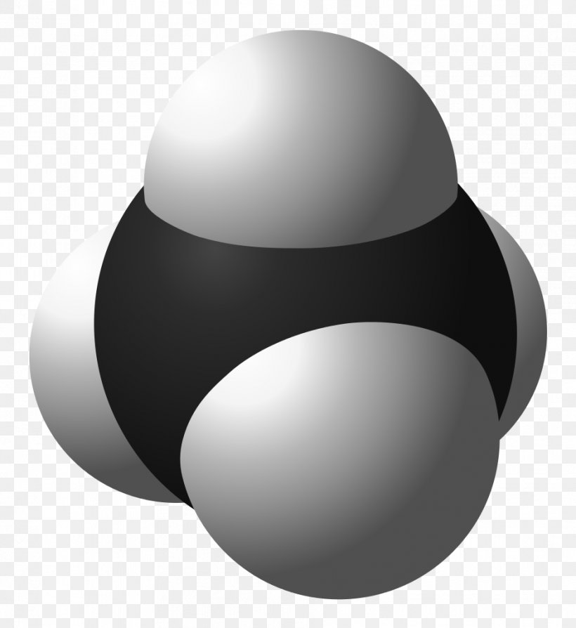 Methane Space-filling Model Natural Gas Molecule Greenhouse Gas, PNG, 939x1024px, Methane, Atom, Ballandstick Model, Biogas, Black Download Free